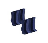 Sock Snob 12 Pairs 100% Cotton Socks For Women Breathable Extra Soft Socks (4-8, Blues)