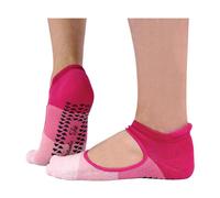 Sock Snob 2 Pack Ladies Non Slip Grip Low Cut Invisible Pilates Yoga Socks - 4-8 UK - Pink