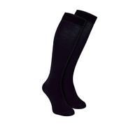 Mens Knee High Bamboo Socks | Sock Snob | 2 Pair Multipack | Breathable | Moisture Wicking (6-11, Black)