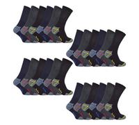 Sock Snob 24 Pairs Mens Multipack Ultimate Cotton Work Socks - 12-14 - Assorted