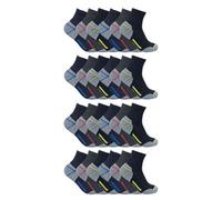 Sock Snob 24 Pairs Mens Multipack Ultimate Work Ankle Socks - 6-11 - Assorted