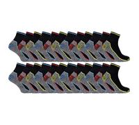 Sock Snob 24 Pairs Multipack Mens Short Breathable Bamboo Work Socks - 6-11 UK - Assorted
