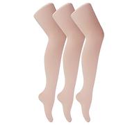 3 Pack 70 Denier Soft Nylon Ballet Tights Sock Snob Pink 3-5 Years