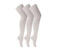Sock Snob 3 Pack Girls 70 Denier Soft Nylon Ballet Tights - 6-8 Years - White