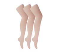 Sock Snob 3 Pack Ladies 70 Denier Soft Nylon Ballet Tights - L - Pink