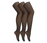 Sock Snob 3 Pair Multipack Fishnet Tights for Women Stylish Footed Pretty Stocking Ideal for Dance Party (One Size, Black)