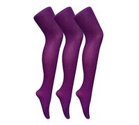 Sock Snob 3 Pair Multipack Womens Coloured Opaque 80 Denier Tights Plain Block Colour Tights