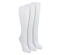 Sock Snob 3 Pairs 100% Cotton Knee High Socks For Women Breathable Extra Soft Long Socks