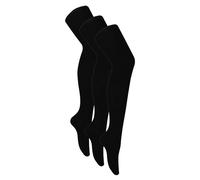 Sock Snob 3 Pairs Ladies Bamboo Tights Soft Plain Opague Tights | Warm Black Pantyhose (UK, Alpha, S, Regular, Regular, Black)