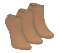 Sock Snob - 3 Pairs Ladies No Show Foot Socks | 15 Denier Invisible Low Cut Pop Socks | Ultra Thin Lightweight Liner Socks for Flats & Trainers (4-8, Natural)