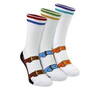 Sock Snob 3 Pairs Mens Socks and Sandals Pattern Novelty Casual Socks | Funny Gift Idea - 6-11 UK - Assorted