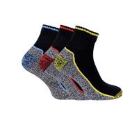 Sock Snob 3 Pairs Short Bamboo Work Socks For Men - 12-14 - Black