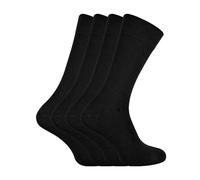 (4-8 UK, Black) SOCK SNOB - 4 Pairs Bamboo Thin Super Soft Suit Socks for Men & Women
