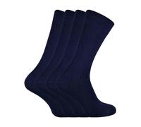 (4-8 UK, Navy) SOCK SNOB - 4 Pairs Bamboo Thin Super Soft Suit Socks for Men & Women