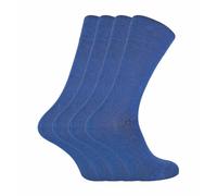 Sock Snob 4 Pack Unisex Luxury Bamboo Crew Dress Socks - 7-11 UK - Denim