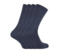 (7-11 UK, Grey) SOCK SNOB - 4 Pairs Bamboo Super Soft Suit Socks for Men & Women