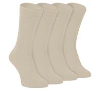 Sock Snob - 4 Pairs Bamboo Finely Knit Thin Super Soft Suit Socks for Men & Women (as8, numeric, numeric_4, numeric_8, regular, regular, Natural)