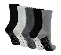 Sock Snob 5 Pairs Ladies Lace Effect Footbed Socks - Soft Cotton Rich Everyday Socks - 4-8 UK - Assorted
