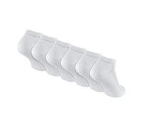 Sock Snob 6 Pack Boys Breathable Soft Bamboo Trainer Socks Ideal for PE - 12-3 UK - White