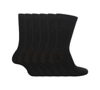 Sock Snob 6 Pack Girls & Boys Plain Soft Breathable Cotton School Socks (3 Sizes) - 12-3 UK (7-10 Years) - Black