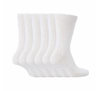 Sock Snob 6 Pack Girls & Boys Plain Soft Breathable Cotton School Socks (3 Sizes) - 12-3 UK (7-10 Years) - White