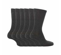 Sock Snob 6 Pack Girls & Boys Plain Soft Breathable Cotton School Socks (3 Sizes) - 4-5.5 UK (11+ Years) - Grey