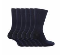 Sock Snob 6 Pack Girls & Boys Plain Soft Breathable Cotton School Socks (3 Sizes) - 4-5.5 UK (11+ Years) - Navy