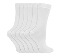 Sock Snob - 6 Pack Kids Bamboo Socks | Childrens Socks for School | Summer Socks for Boys & Girls (3-7 Years, White)