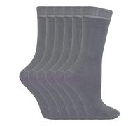 Sock Snob - 6 Pack Kids Bamboo Socks | Childrens Socks for School | Summer Socks for Boys & Girls (3-7 Years, Grey)