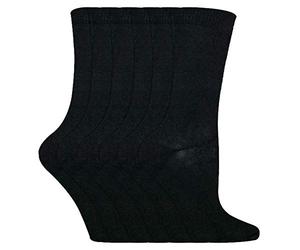 Sock Snob - 6 Pack Kids Bamboo Socks | Childrens Socks for School | Summer Socks for Boys & Girls (8-11 Years, Black)