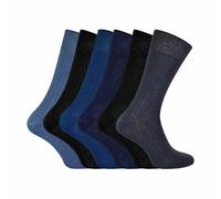 Sock Snob 6 Pack Mens 100% Egyptian Cotton Dress Socks - 12-14 UK - Blue