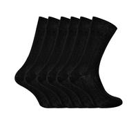 Sock Snob 6 Pack Mens 100% Egyptian Cotton Dress Socks - 9-12 UK - Black