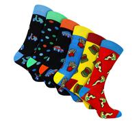 Sock Snob 6 Pack Mens Bamboo Design Socks - Soft Breathable Everyday Patterned Fit - 6-11 UK - Novelty