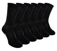 Sock Snob - 6 Pack Mens Calf Size Bamboo Organic Cotton Running Sport Socks (6-11 UK, Black)