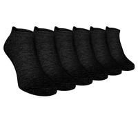 Sock Snob - 6 Pack Mens Cotton Ankle Low Cut Short Quarter Gym/Trainer Socks (12-14 UK, Black)
