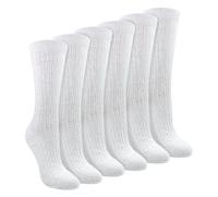 Sock Snob 6 Pairs 100% Cotton Socks For Women Breathable Extra Soft Loose Top Ladies Socks
