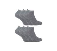 Sock Snob 6 Pairs Cotton Low Cut Ankle Socks in Grey | Size: 4-5 Sock Snob Grey 4-5