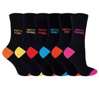 Sock Snob - 6 Pairs Ladies Fun Pretty Socks | Gift Novelty Dress Socks for Women | Size 4-7