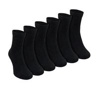 Sock Snob - 6 Pairs Mens Diabetic Cotton Ankle Socks | Soft Non-Binding Breathable Socks (6-11, Black)