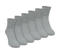 Sock Snob - 6 Pairs Mens Diabetic Cotton Ankle Socks | Soft Non-Binding Breathable Socks (6-11, Grey)