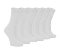 Sock Snob - 6 Pairs of Ladies Thin Plain Coloured Cotton Rich Ankle Socks 4-7 uk