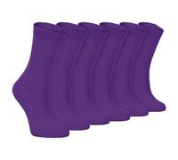 Sock Snob - 6 Pairs of Ladies Thin Plain Coloured Cotton Rich Ankle Socks 4-7 uk