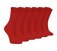 Sock Snob - 6 Pairs of Ladies Thin Plain Coloured Cotton Rich Ankle Socks 4-7 uk