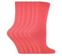 Sock Snob - 6 Pairs of Ladies Thin Plain Coloured Cotton Rich Ankle Socks 4-7 uk