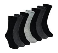 Sock Snob 7 Pack Mens Classic Suit Socks - Soft Breathable Plain Dress Socks - 6-11 UK - 7 Pack