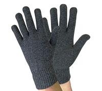 Sock Snob Mens Thin Knitted Winter Magic Thermal Wool Gloves - One Size - Grey