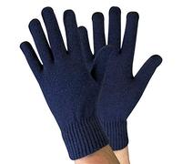 Sock Snob Mens Thin Knitted Winter Magic Thermal Wool Gloves - One Size - Navy