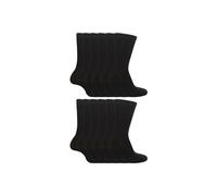 Sock Snob Boy's 12 Pair Plain School Soft Breathable Cotton Rich Socks in Black | Size: 11-13 Years Sock Snob Black 11-13 Years