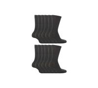 Sock Snob Boy's 12 Pair Plain School Soft Breathable Cotton Rich Socks in Grey | Size: 7-10 Years Sock Snob Grey 7-10 Years