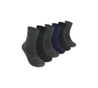 Sock Snob Boy's 6 Pack Value Boot Socks | Outdoor Warm Hiking Socks in Grey | Size: 7-10 Years Sock Snob Grey 7-10 Years
